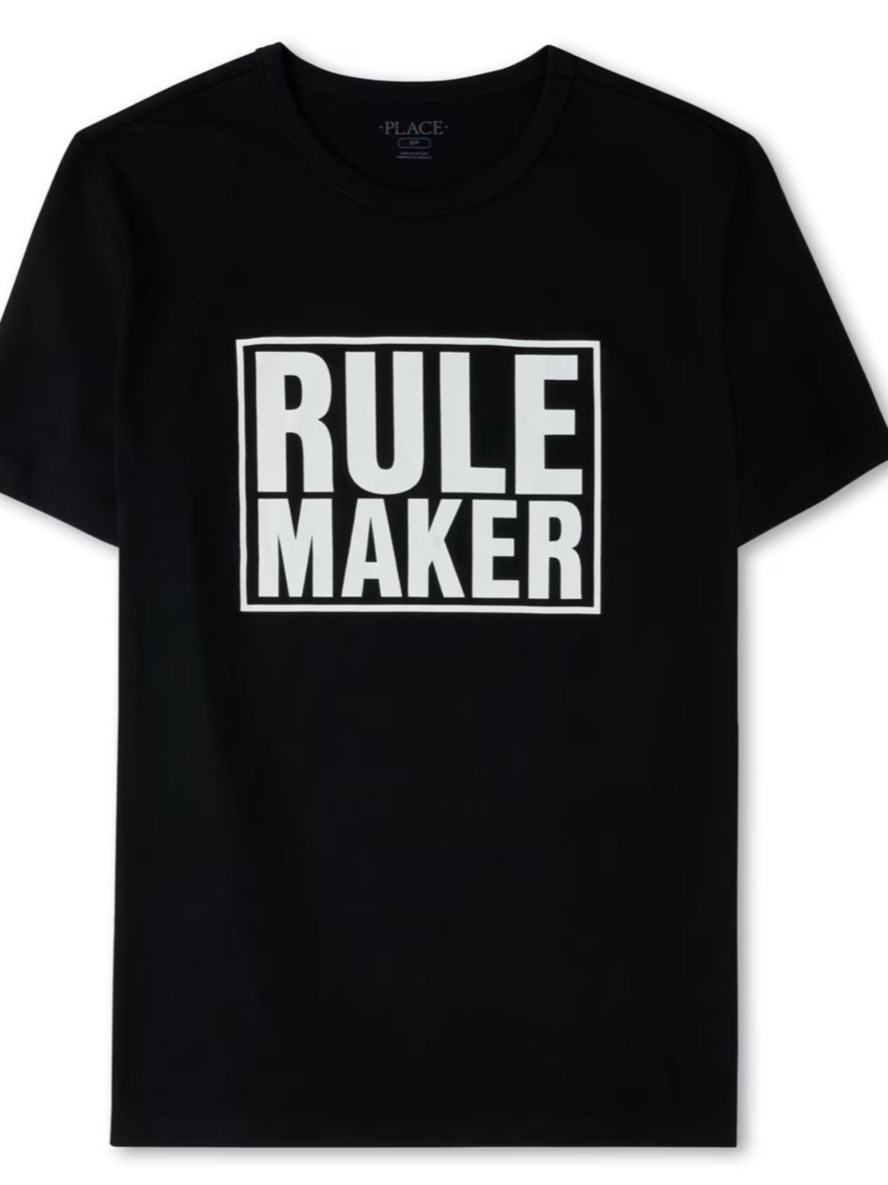 Children’s Place Men’s Dad And Me Rule Maker Matching Graphic Tee - Black Size L